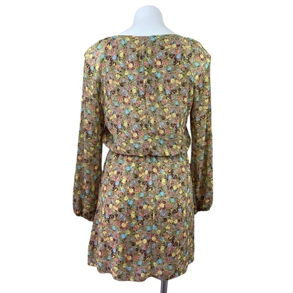 Speechless Beige Floral Multicolor Dress Small - Picture 6 of 7